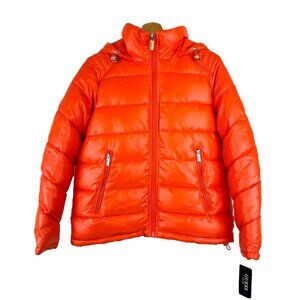 NWT Guess Women's Orange Puffer Jacket M